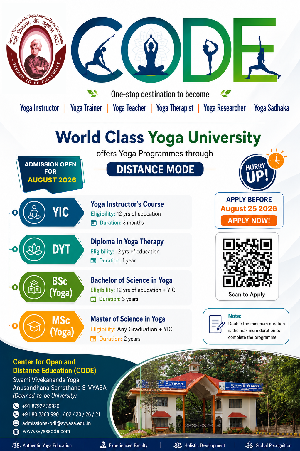 Admission Open August 25 2026